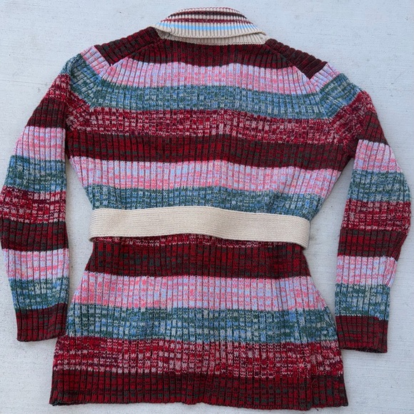Vintage Striped Multicolor Cardigan Sweater - Picture 9 of 9